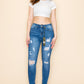 PRIVATE ORDER MEDIUM BLUE DISTRESSED SKINNY